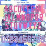 Custom Name and Number 3D Skull Flower Butterfly Hoodie Sweatshirt - Personalized Light Blue-Pink Sports Pullover Personalized