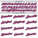 Custom Team Sports Pullover Hoodie Personalize with Name & Number - Stitched White Light Blue-Pink Sweatshirt Personalized