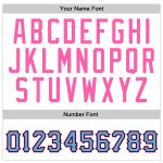 Custom Team Sports Pullover Hoodie Personalize with Name & Number - Stitched White Light Blue-Pink Sweatshirt Personalized