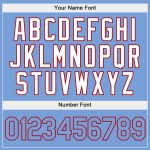 Custom Name & Number Sports Hoodie, Stitched White Light Blue-Red Pullover Sweatshirt, Team Apparel Personalized Stitched