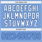Custom Team Name Number Pullover Hoodie Sweatshirt, Personalized Stitched Fashion in White Light Blue and Royal Personalized
