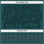 Custom Midnight Green Gray Split Sports Hoodie with Personalized Name and Number - Stitched Pullover Sweatshirt Personalized