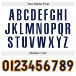Custom Name Number Sports Hoodie Personalized Pullover Sweatshirt in White Navy Gold Personalized Stitched White Navy-Gold
