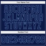 Custom Stitched Hoodie for Sports Team - Personalized White Navy-Light Blue Pullover Sweatshirt with Name & Number Personalized