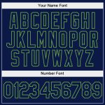 Custom Name Number Personalized Sports Hoodie Sweatshirt - White Navy Neon Green Stitched Pullover Fashion Team Apparel Personalized