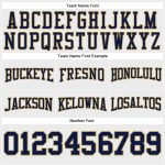 Custom Name Number Pullover Hoodie Sweatshirt - Personalized Stitched White Navy Old Gold Football Team Gear Personalized
