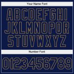 Custom Team Name Number Hoodie Sweatshirt Pullover in White Navy Old Gold - Personalized Stitched Sports Fashion Apparel