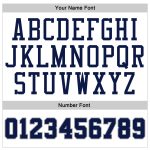 Customizable Navy-Gray Sports Pullover Hoodie with Pinstripe Design - Personalized Name & Number Sweatshirt Personalized