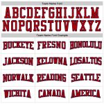 Custom Name Number Sports Hoodie Personalized Pullover Sweatshirt Red Navy White Pinstripe Team Apparel Personalized Stitched