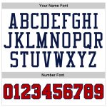 Custom Name Number Sports Hoodie Personalized Pullover Sweatshirt Red Navy White Pinstripe Team Apparel Personalized Stitched