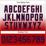 Custom Name Number Hoodie | Personalized Sports Pullover Sweatshirt | White Navy-Red Fade Fashion Personalized Stitched White