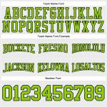 Custom Football Hoodie with Personalized Name & Number - White Neon Green-Black Stitched Pullover Sweatshirt Personalized
