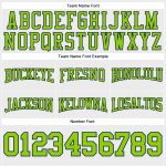 Custom Team Name Number Hoodie Sweatshirt Pullover - Personalized White Neon Green-Navy Football Design Personalized Stitched