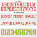 Custom Name Number Pullover Hoodie Football Sweatshirt Neon Green Pink Stitched White Design Personalized Stitched White