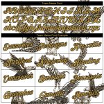 Custom Name Number Tiger Eagle Hoodie 3D Pattern Sports Sweatshirt Personalized Stitched White Old Gold-Black Personalized