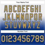 Custom Name Number Sports Hoodie Pullover Sweatshirt in White Old Gold-Royal Fade - Personalized and Stitched Fashion Apparel