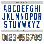 Custom Name Number Old Gold-Royal Sports Hoodie Sweatshirt - Personalized Stitched White Team Pullover Personalized Stitched
