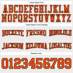 Custom Football Hoodie Sweatshirt with Name and Number - Personalized Stitched White Black Orange Pullover Personalized Stitched