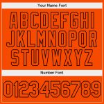 Custom Team Hoodie with Name & Number - Personalized Stitched Sports Pullover - White Orange-Black Split Design Personalized