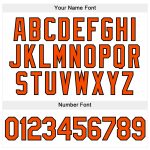 Custom Name Number Sports Hoodie Stitched Pullover Sweatshirt White Orange Black for Team Personalized Stitched White Orange-Black