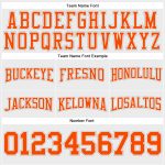 Custom Team Name Number Hooded Sweatshirt Pullover in Stitched White Orange-Gray Football Design Personalized Stitched White