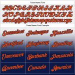 Custom Name Number Pullover Hoodie Sports Sweatshirt in White Orange-Navy Fade - Personalized Stitched Team Gear Personalized