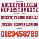 Custom Name Number Personalized Hoodie Sweatshirt for Football Team - Stitched White Orange Purple Pullover Personalized