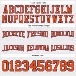 Custom Name Number Football Hoodie Sweatshirt - Personalized Stitched White Orange-Royal Team Apparel Personalized Stitched