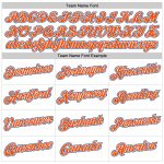Custom Team Name Number Stitched Hoodie Pullover Sweatshirt - White Orange Royal Sports Apparel Personalized Stitched White