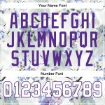 Custom Name and Number Sports Hoodie, 3D Pattern Crane and Flower Design, Personalized Stitched White Purple Pullover Sweatshirt