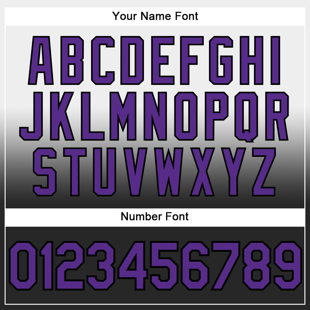Personalized Stitched White Purple-Black Fade Fashion Sports Pullover Sweatshirt Hoodie Team Custom Name and Number Custom Team Name Number Pullover Hoodie Sweatshirt - Personalized Stitched White Purple Black Fade Fashion Sports Apparel - Image 4