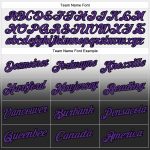 Custom Team Name Number Pullover Hoodie Sweatshirt - Personalized Stitched White Purple Black Fade Fashion Sports Apparel