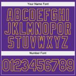 Custom Name Number Sports Hoodie White Purple Gold Stitched Pullover Sweatshirt Fashion Personalized Stitched White Purple-Gold