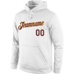 Custom Name Number Sports Hoodie White Purple Gold Stitched Pullover Sweatshirt Personalized Team Gear Personalized Stitched