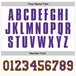 Custom Name Number Sports Hoodie White Purple Gold Stitched Pullover Sweatshirt Personalized Team Gear Personalized Stitched