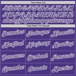 Custom Name and Number Sports Hoodie Pullover Sweatshirt in White Purple-Gray Split Design Personalized Stitched White Purple-Gray