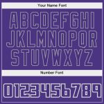 Custom Name and Number Sports Hoodie Pullover Sweatshirt in White Purple-Gray Split Design Personalized Stitched White Purple-Gray