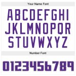 Custom Team Hoodie with Name and Number - Personalized Stitched White Purple-Gray Sports Pullover Sweatshirt Personalized