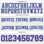 Custom Name and Number Personalized Football Hoodie Sweatshirt in White Purple Teal - Stitched Pullover Personalized Stitched
