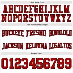 Custom Personalized Football Hoodie with Stitched Name & Number - White Red-Black Pullover Sweatshirt Personalized Stitched