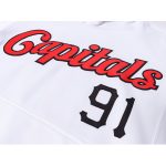 Custom Team Name Number Stitched Hoodie Sweatshirt Pullover Red Black White Sports Personalized Stitched White Red-Black