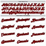 Custom Team Name Number Stitched Hoodie Sweatshirt Pullover Red Black White Sports Personalized Stitched White Red-Black