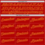 Custom Team Name Number Sports Hoodie Pullover Sweatshirt Red Gold Stitched Fashion White Personalized Stitched White Red-Gold