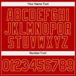 Custom Team Name Number Sports Hoodie Pullover Sweatshirt Red Gold Stitched Fashion White Personalized Stitched White Red-Gold