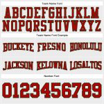 Custom Team Name Number Sweatshirt Hoodie - Personalized Stitched White Red-Green Football Pullover Personalized Stitched