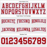 Custom Team Name Number Hoodie Pullover Sweatshirt - Personalized Red White Light Blue Football Apparel Personalized Stitched