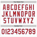 Custom Name & Number Sports Hoodie - Personalized Stitched Pullover Sweatshirt in White, Red, and Light Blue Personalized