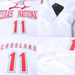Custom Name & Number Sports Hoodie - Personalized Stitched Pullover Sweatshirt in White, Red, and Light Blue Personalized