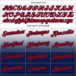 Custom Team Name Number Hoodie - Stitched White Red-Navy Fade Fashion Sports Pullover Sweatshirt Personalized Stitched White