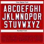 Custom Name and Number Sports Pullover Hoodie - Personalized Red Navy Split Stitched Sweatshirt for Team Apparel Personalized